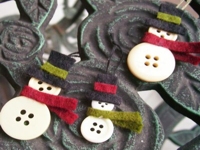 Shelterness Button Snow Man